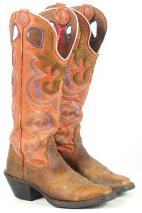 Tony Lama 3R Buckaroo Tall Multicolor Cowboy Western Boots Square Toe Womens (3)