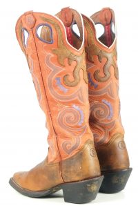 Tony Lama 3R Buckaroo Tall Multicolor Cowboy Western Boots Square Toe Womens (6)