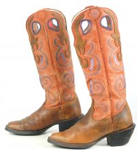 Tony Lama 3R Buckaroo Tall Multicolor Cowboy Western Boots Square Toe Womens (7)