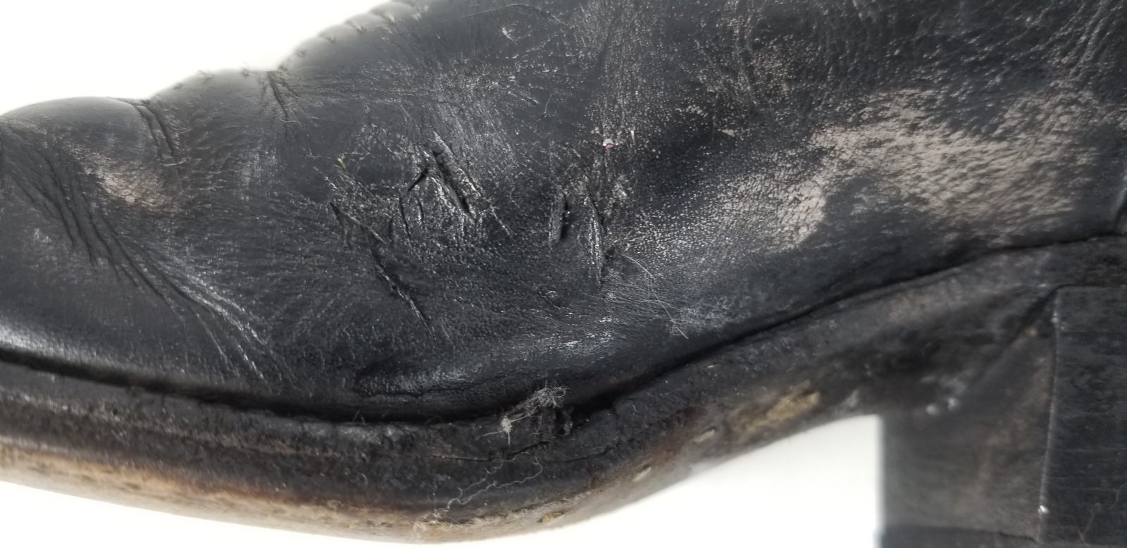 Tony Lama Black Gray Cowboy Boots Studded Collar Vintage Black Label Women