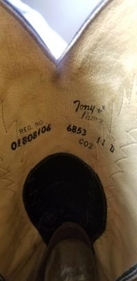 Tony Lama Firewalker Cowboy Western Boots Red & Black Inlay Vintage 80s Mens (15)