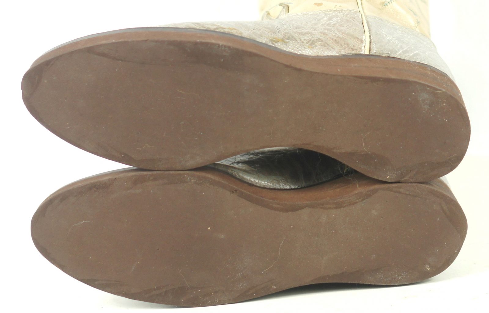 Acme Gray & Tan Western Cowboy Boots Wedge Soles Vintage US Made Women