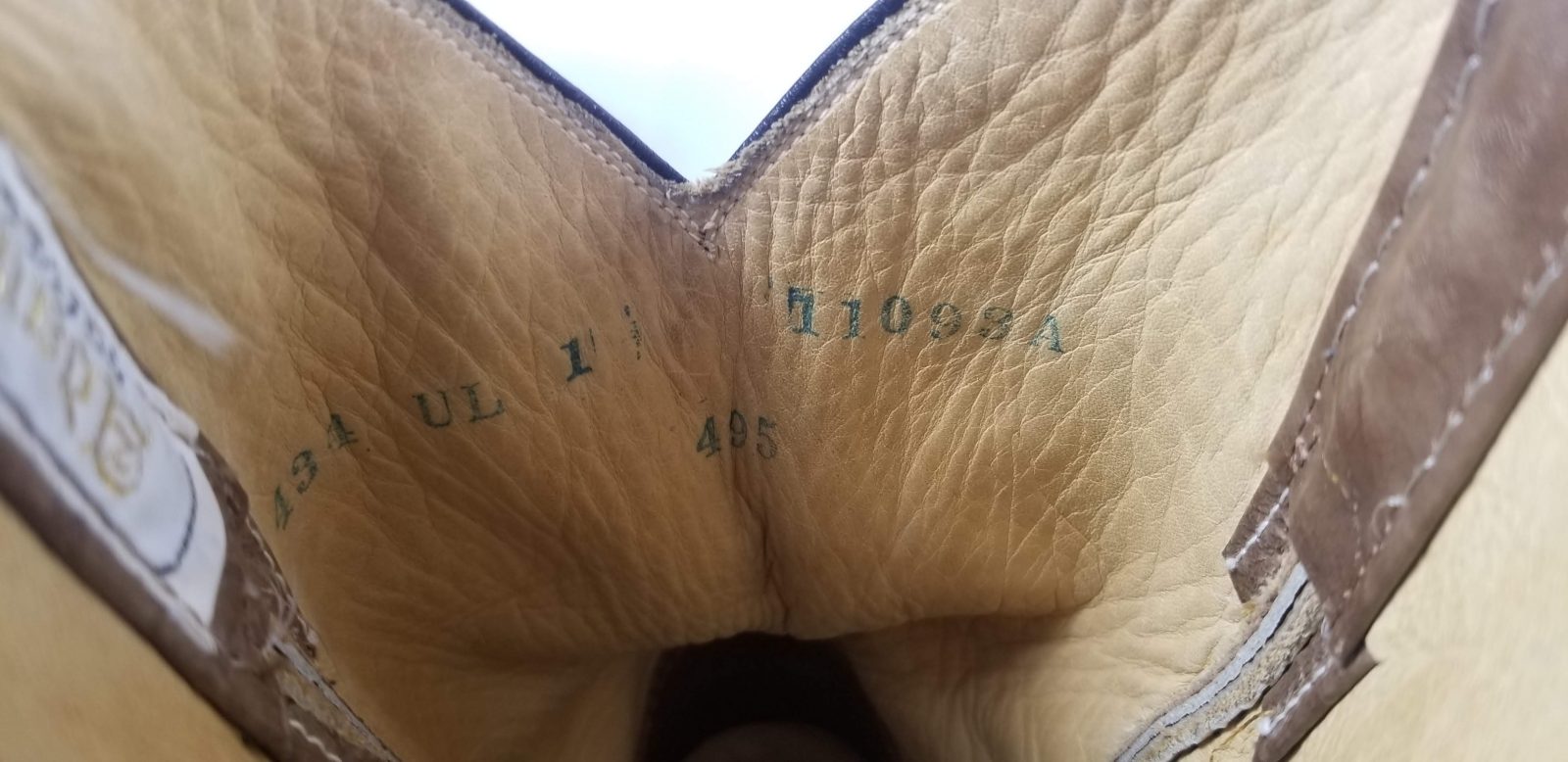 Adams Marbled Brown Leather Cowboy Western Boots Vintage US Handmade Men