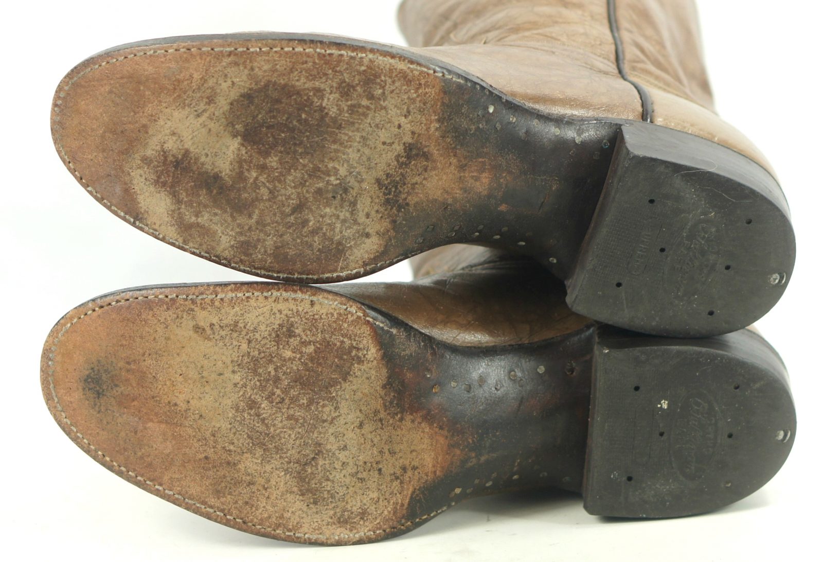 Adams Marbled Brown Leather Cowboy Western Boots Vintage US Handmade Men