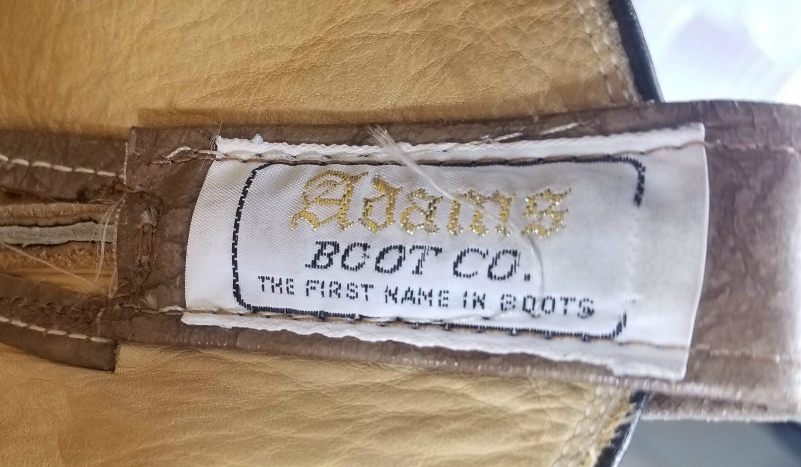 Adams Marbled Brown Leather Cowboy Western Boots Vintage US Handmade Men