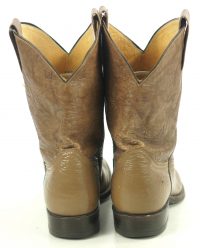 Adams Marbled Brown Leather Cowboy Western Boots Vintage US Handmade Men