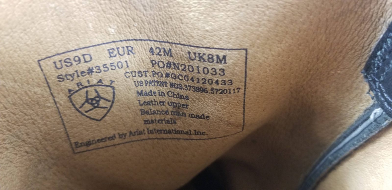 Ariat Heritage Roper 35501 Black Leather Western Cowboy Boots ATS Men