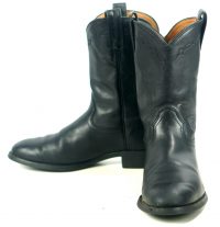 Ariat Heritage Roper 35501 Black Leather Western Cowboy Boots ATS Men