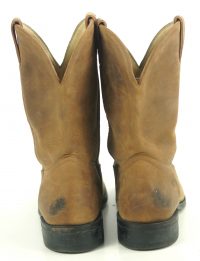 Boulet Tan Brown Suede Short Cowboy WEestern Roper Boots Canada Men