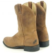 Boulet Tan Brown Suede Short Cowboy WEestern Roper Boots Canada Men
