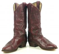 Dan Post Vintage Burgundy Leather Cowboy Western Boots Men
