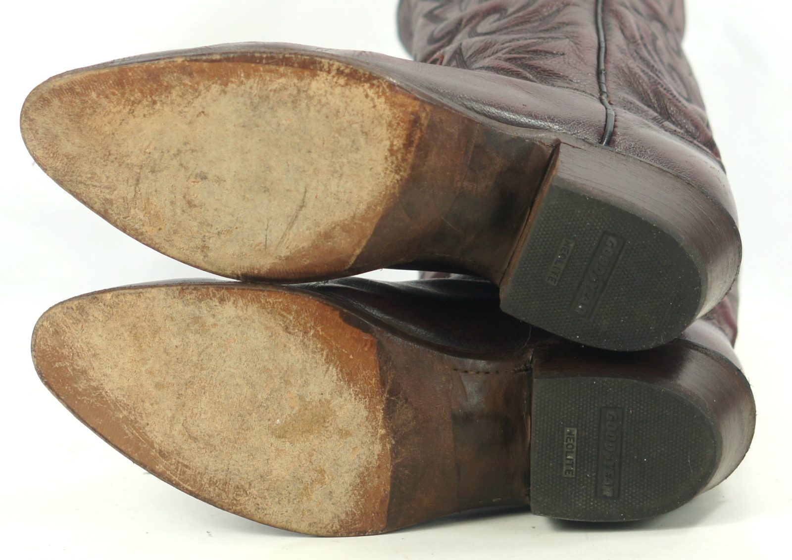 Dan Post Vintage Burgundy Leather Cowboy Western Boots Men