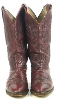 Dan Post Vintage Burgundy Leather Cowboy Western Boots Men