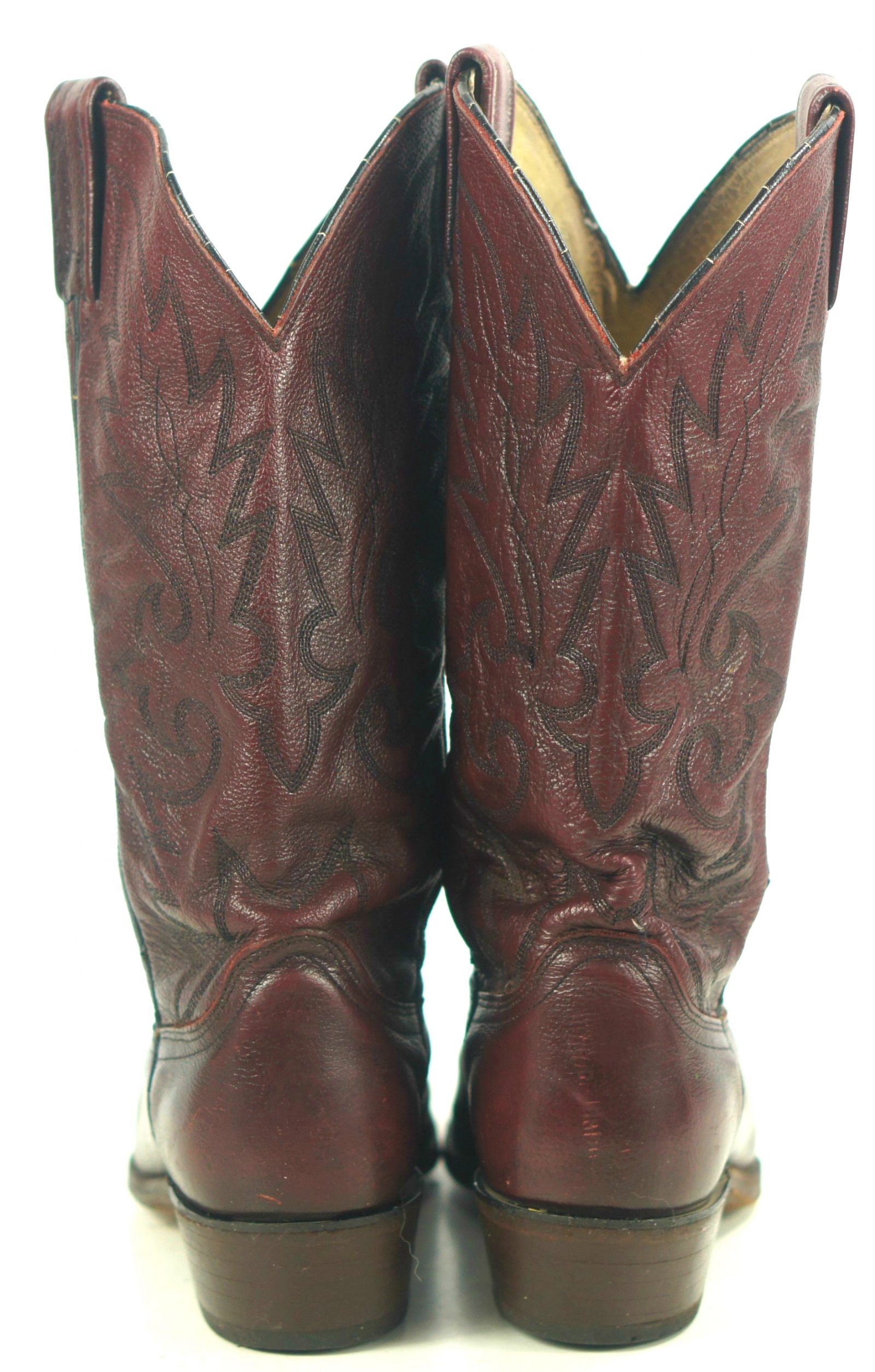 Dan Post Vintage Burgundy Leather Cowboy Western Boots Men