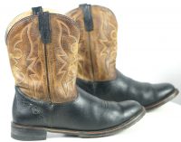 Double H HH Ranchwell Cowboy Western Boots Brown And Black US Made Men