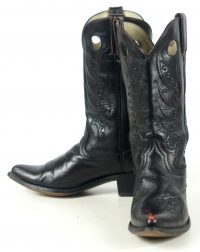 Durango Black Cherry Buckaroo Cowboy Boots RD5335 Saddle Stitching Women