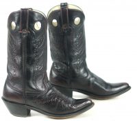 Durango Black Cherry Buckaroo Cowboy Boots RD5335 Saddle Stitching Women