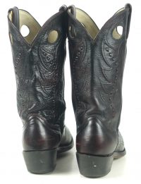 Durango Black Cherry Buckaroo Cowboy Boots RD5335 Saddle Stitching Women
