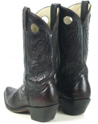 Durango Black Cherry Buckaroo Cowboy Boots RD5335 Saddle Stitching Women