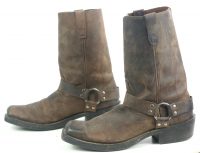 Durango DB5124 DIstressed Brown Suede Western Harness Biker Boots Men