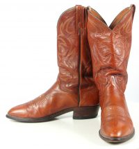 El Dorado Terracotta Leather Cowboy Western Boots Handmade USA Men