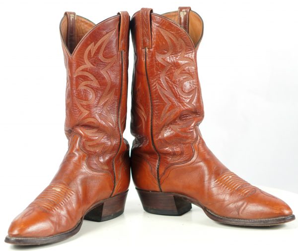 El Dorado Terracotta Leather Cowboy Western Boots Handmade USA Men