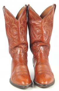 El Dorado Terracotta Leather Cowboy Western Boots Handmade USA Men