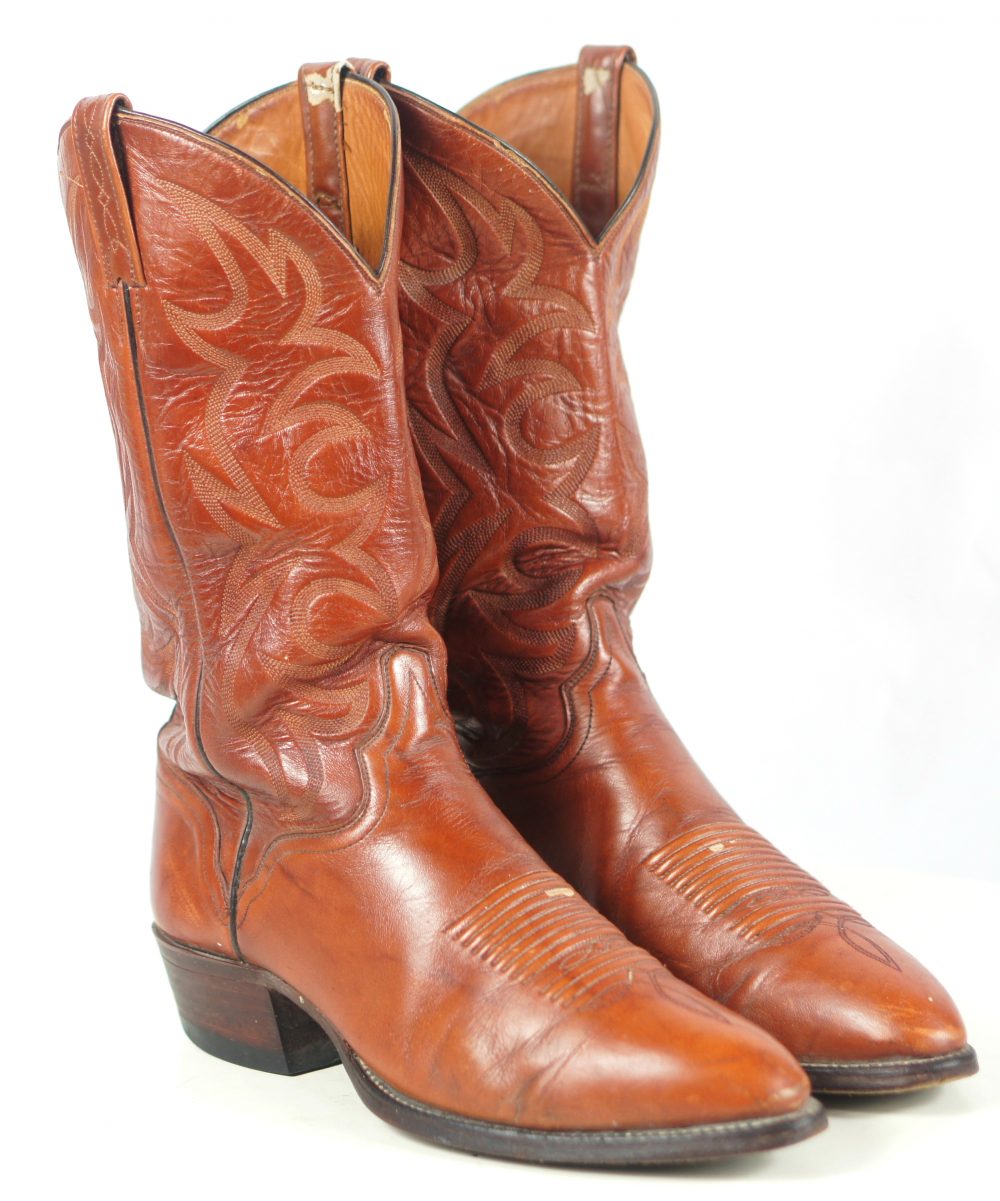 El Dorado Terracotta Leather Cowboy Western Boots Handmade USA Men's 10 ...