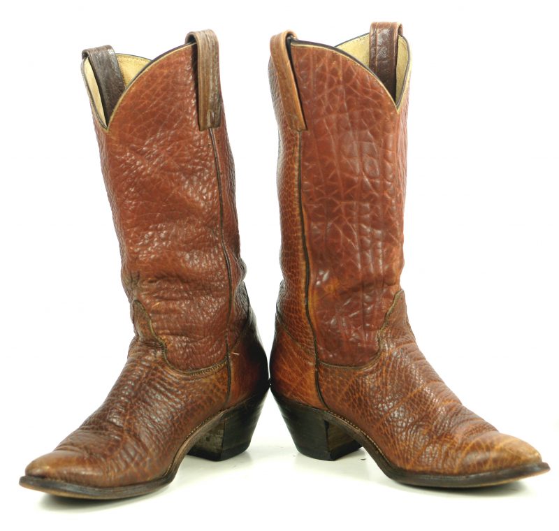 Frye Full Bullhide Cowboy Western Boots Vintage US Made 2.5 Heels Men