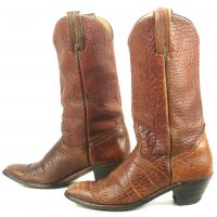 Frye Full Bullhide Cowboy Western Boots Vintage US Made 2.5 Heels Men