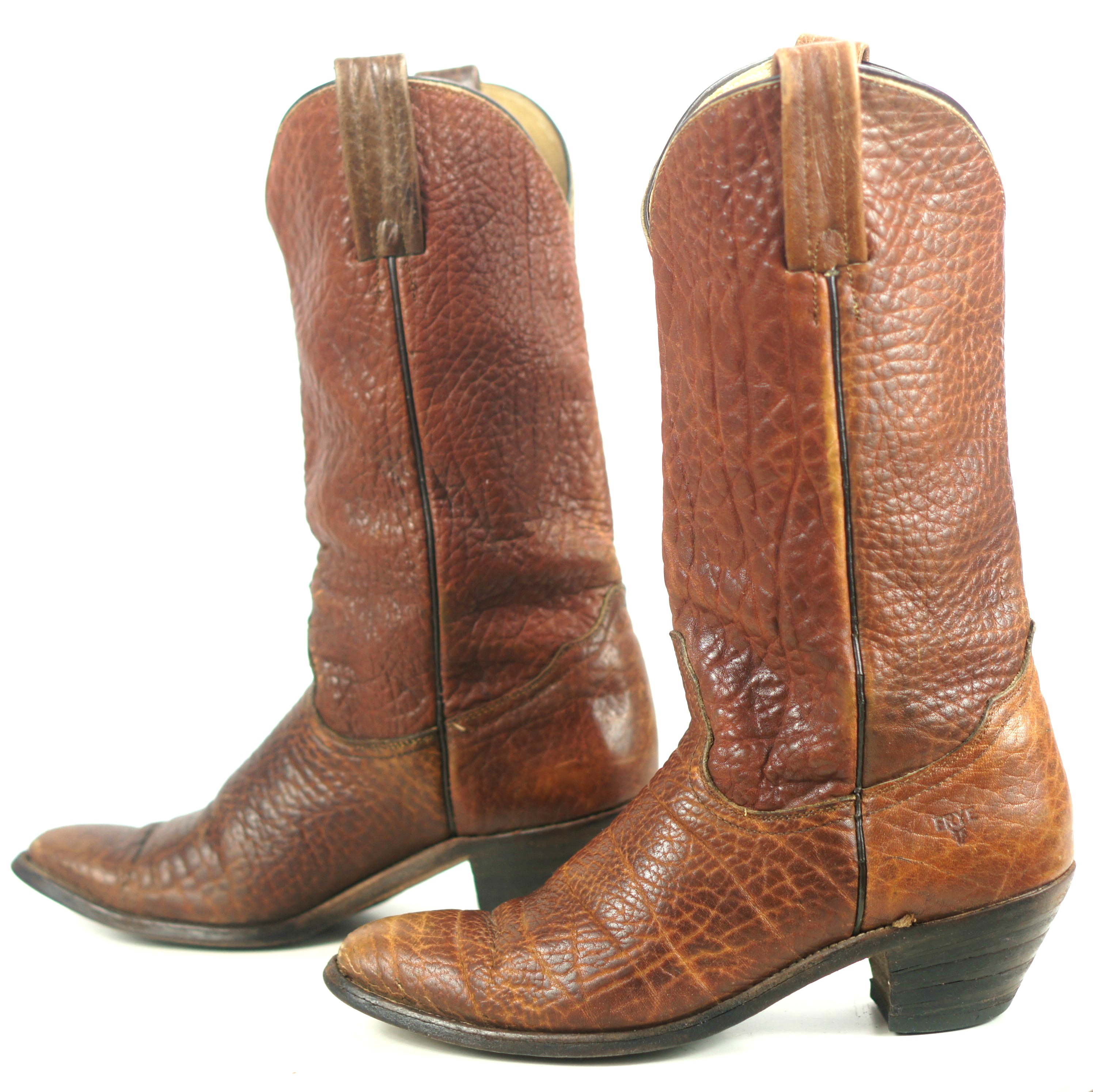 Frye Full Bullhide Cowboy Western Boots Vintage US Made 2.5
