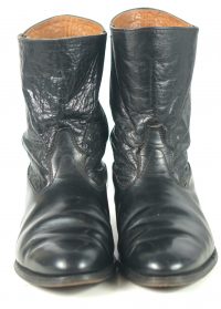 Hytest Vintage US Made Black Leather Ankle Half Chelsea Dealer Boots Men