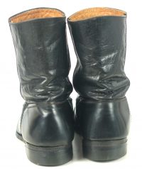 Hytest Vintage US Made Black Leather Ankle Half Chelsea Dealer Boots Men