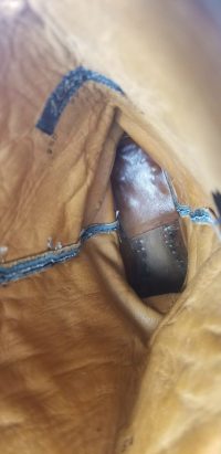 J Chisholm Black Full Quill Ostrich Cowboy Boots Vintage US Handcrafted Mens (12)