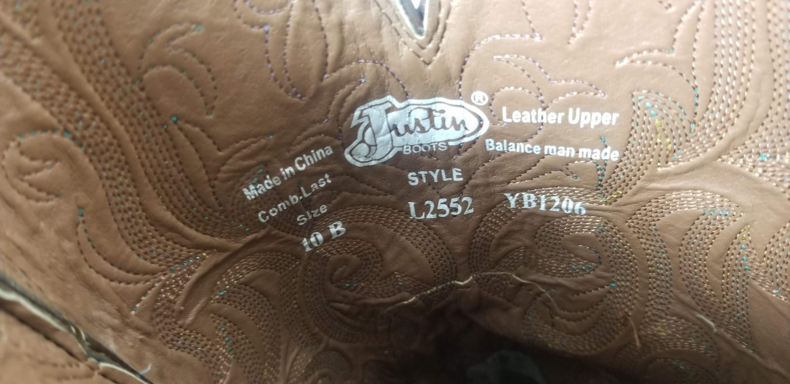 Justin Durant Stampede Cowboy Western Boots L2552 Wide Square Toe Women