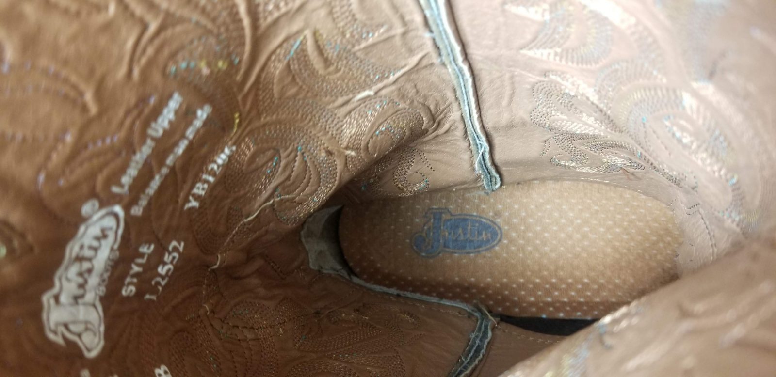 Justin Durant Stampede Cowboy Western Boots L2552 Wide Square Toe Women