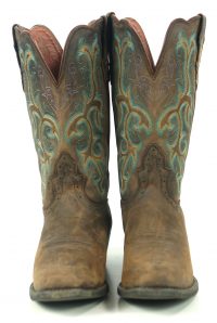 Justin Durant Stampede Cowboy Western Boots L2552 Wide Square Toe Women