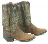 Justin Durant Stampede Cowboy Western Boots L2552 Wide Square Toe Women