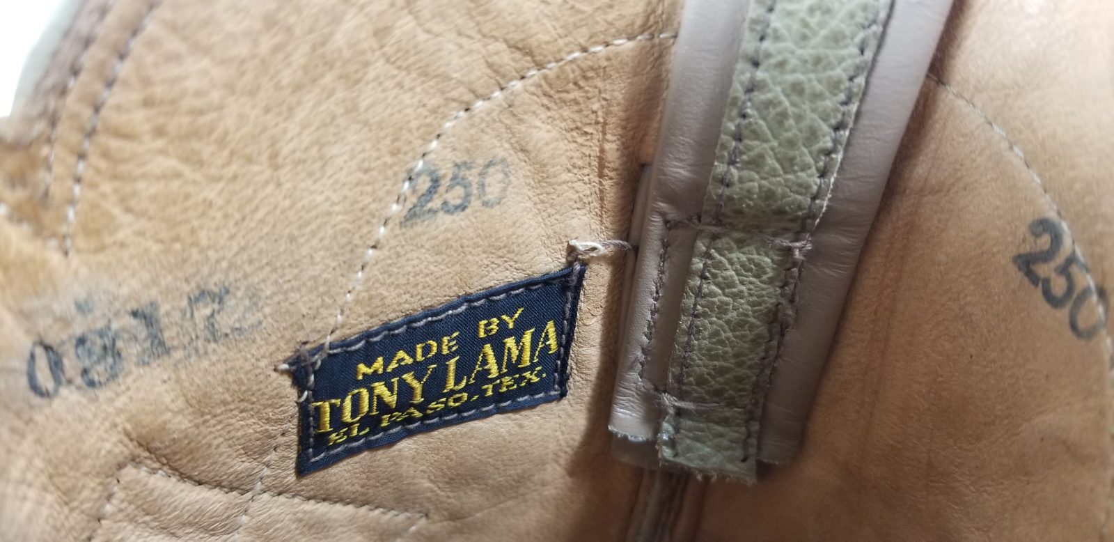 Justin Ft Worth Beige Cowboy Western Boots Vintage 50s US Texas Made Women