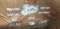 Justin Stampede Murray Brown Leather Cowboy Western Work Boots Men