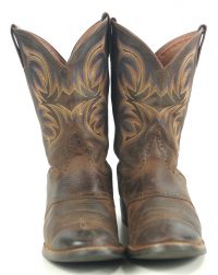 Justin Stampede Murray Brown Leather Cowboy Western Work Boots Men