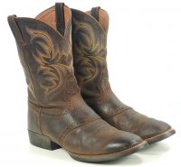 Justin Stampede Murray Brown Leather Cowboy Western Work Boots Men