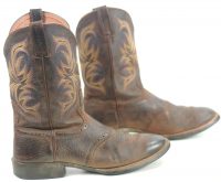 Justin Stampede Murray Brown Leather Cowboy Western Work Boots Men