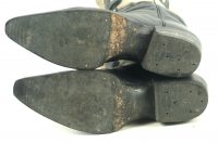 Liberty Black Tan Leather Short Cowboy Boots Inlay Cowboy Horse Cactus Women (9)