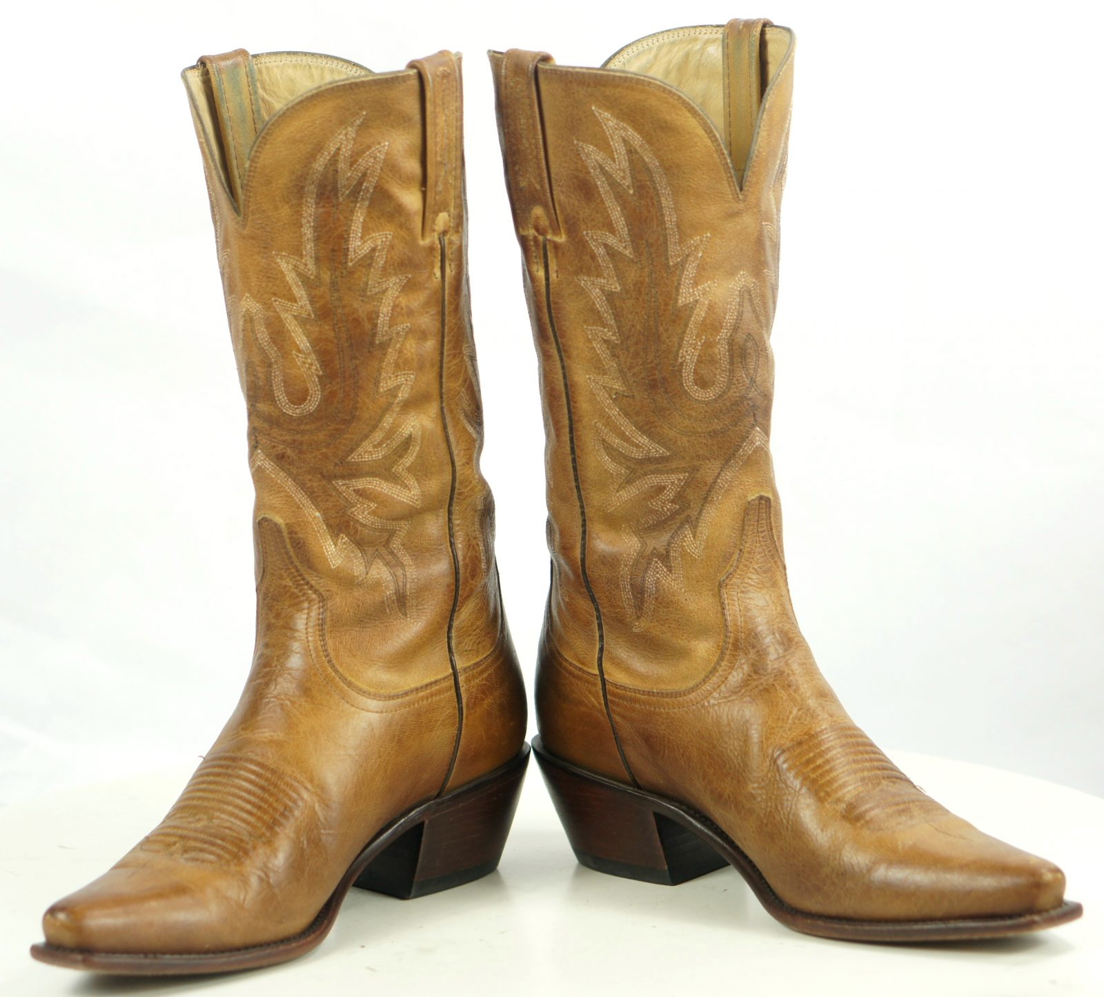 Lucchese Charlie 1 Horse Distressed Brown Leather Cowboy Western Boots ...