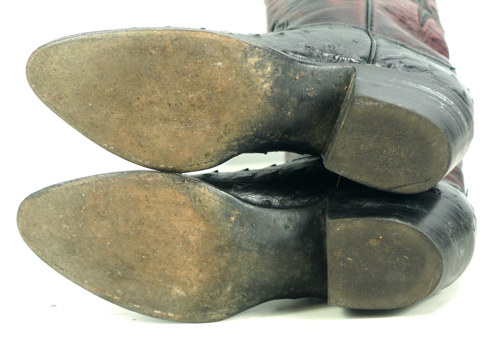 Lucchese Classics Black Cherry Full Quill Ostrich Cowboy Boots US Made Women (10)