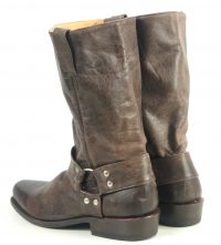 NFL Cowboys Football Brown Leather Harness Boots Old Pro Leather Goods Men