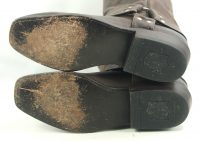 NFL Cowboys Football Brown Leather Harness Boots Old Pro Leather Goods Men