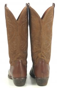 Nine West Brown Leather & Suede Cowboy Boots Snip Toe WIngtip Boho Women
