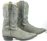 Nocona Light Gray Exotic Skin Cowboy Western Boots US Made Men